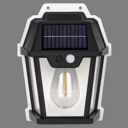Lámpara solar exterior con sensor de movimiento